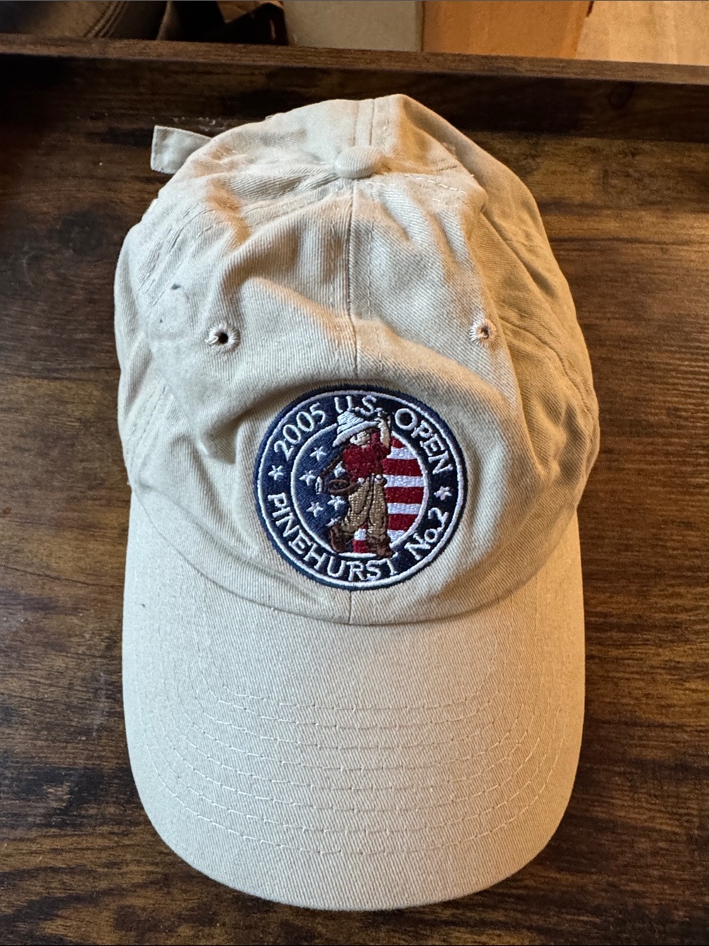 2005 U.S. Open Pinehurst No.2 Embroidered Khaki Baseball Cap